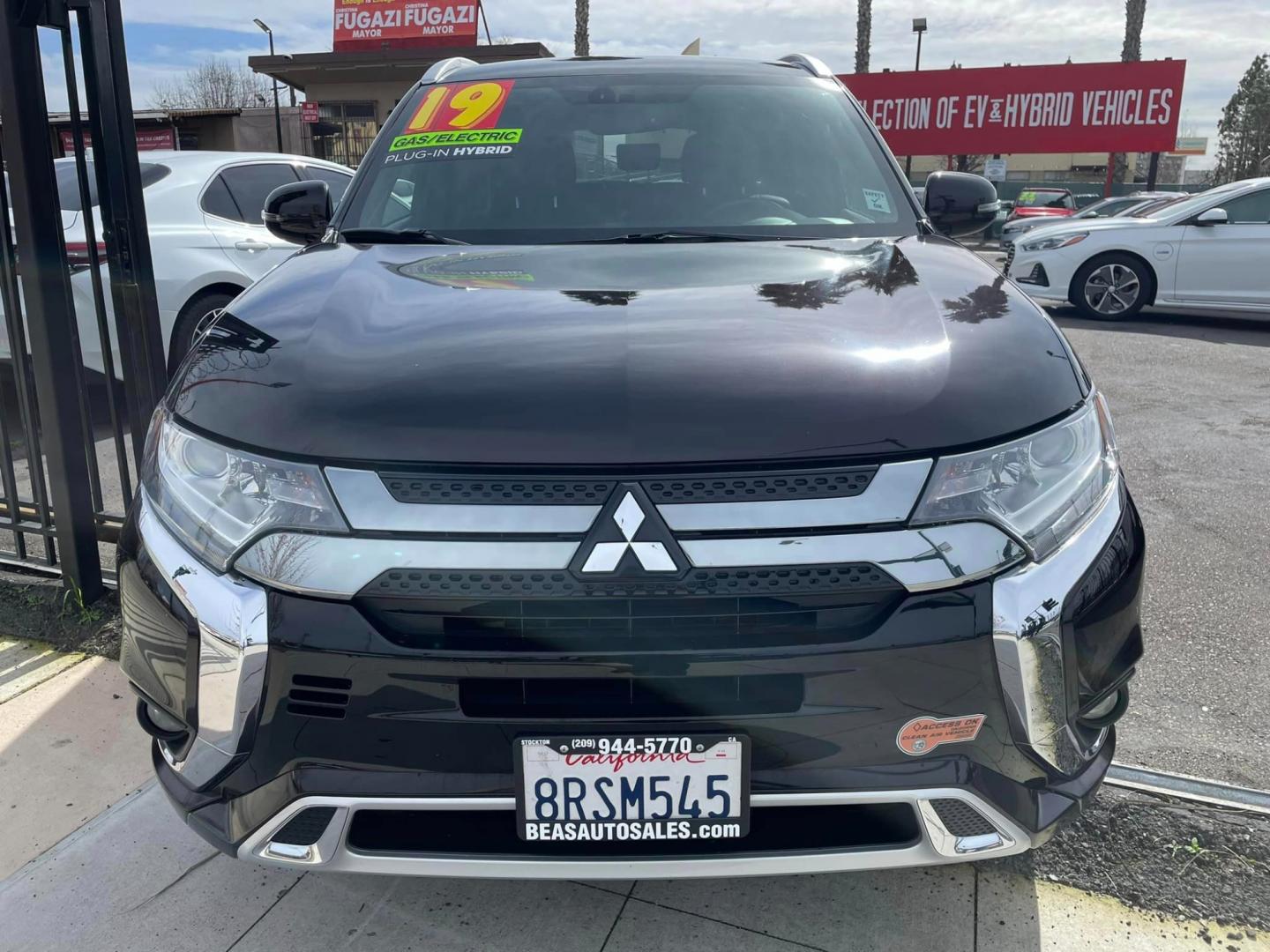 2019 RUBY BLACK /BLACK Mitsubishi Outlander PHEV (JA4J24A51KZ) , located at 744 E Miner Ave, Stockton, CA, 95202, (209) 944-5770, 37.956863, -121.282082 - PLUS TAXES AND FEES - Photo#2